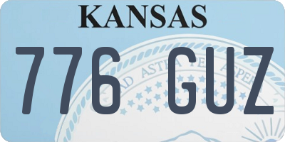 KS license plate 776GUZ
