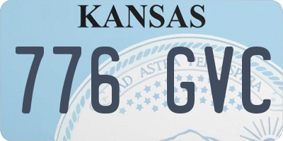 KS license plate 776GVC
