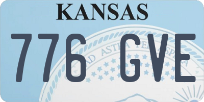 KS license plate 776GVE