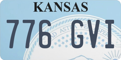 KS license plate 776GVI