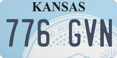 KS license plate 776GVN