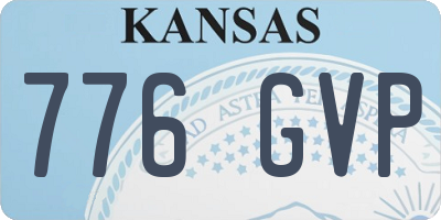 KS license plate 776GVP