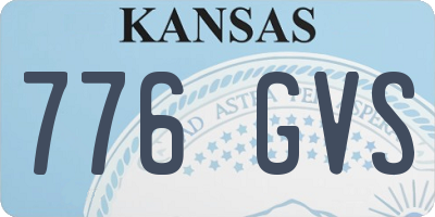 KS license plate 776GVS