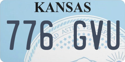 KS license plate 776GVU