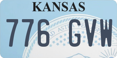 KS license plate 776GVW