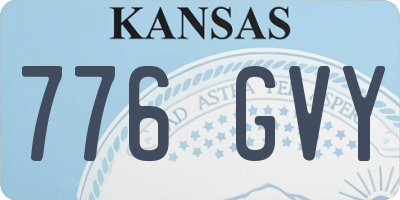 KS license plate 776GVY
