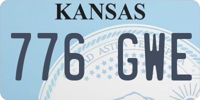 KS license plate 776GWE