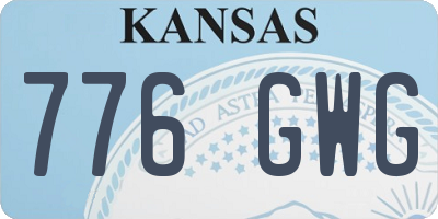 KS license plate 776GWG