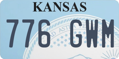 KS license plate 776GWM