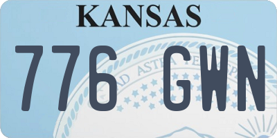 KS license plate 776GWN