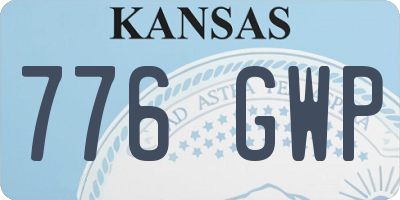 KS license plate 776GWP
