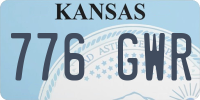 KS license plate 776GWR