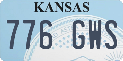 KS license plate 776GWS