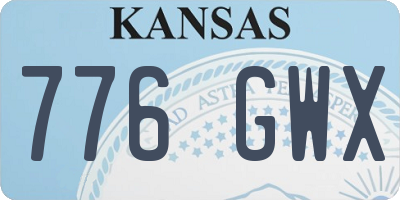 KS license plate 776GWX