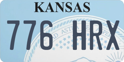 KS license plate 776HRX