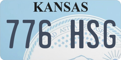 KS license plate 776HSG