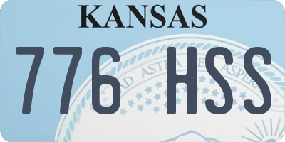 KS license plate 776HSS