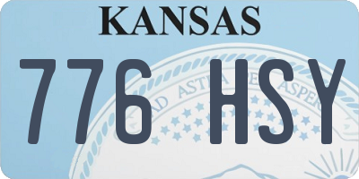 KS license plate 776HSY