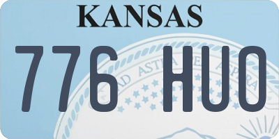 KS license plate 776HUO