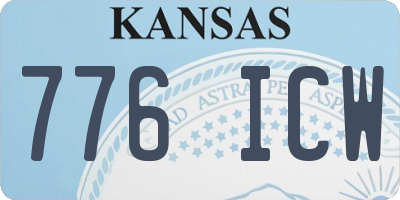 KS license plate 776ICW