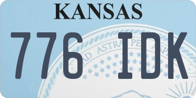 KS license plate 776IDK