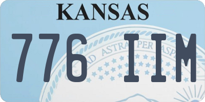 KS license plate 776IIM