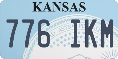 KS license plate 776IKM