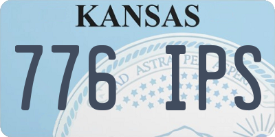 KS license plate 776IPS