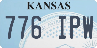 KS license plate 776IPW