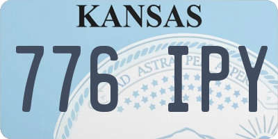 KS license plate 776IPY