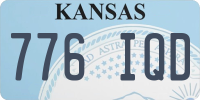 KS license plate 776IQD
