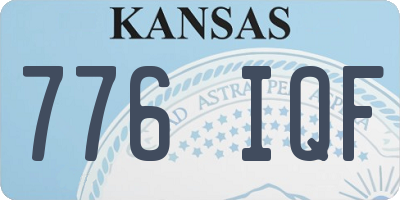 KS license plate 776IQF