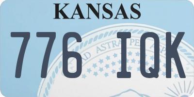 KS license plate 776IQK