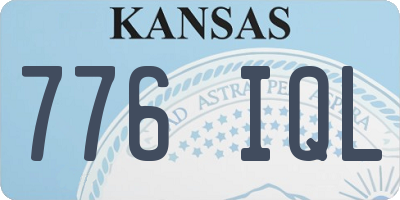 KS license plate 776IQL