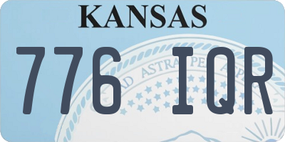 KS license plate 776IQR