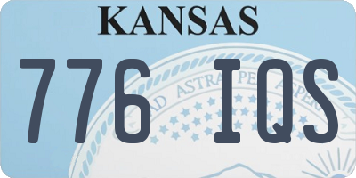 KS license plate 776IQS