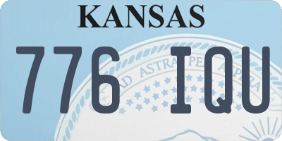 KS license plate 776IQU