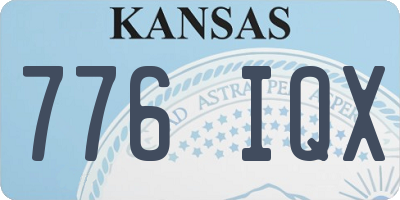 KS license plate 776IQX