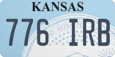 KS license plate 776IRB