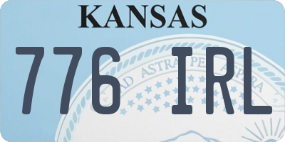 KS license plate 776IRL
