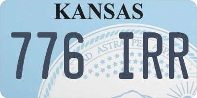 KS license plate 776IRR