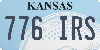 KS license plate 776IRS