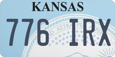 KS license plate 776IRX