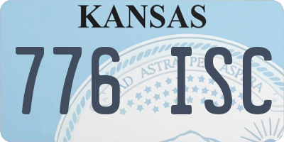 KS license plate 776ISC