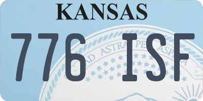 KS license plate 776ISF