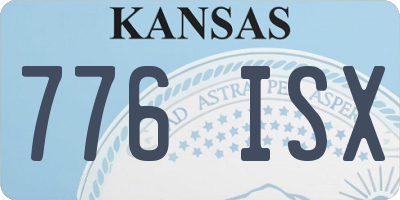 KS license plate 776ISX