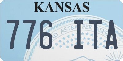 KS license plate 776ITA