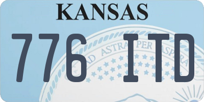 KS license plate 776ITD
