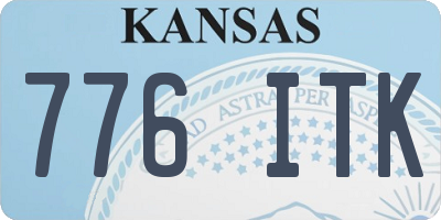 KS license plate 776ITK