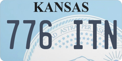 KS license plate 776ITN